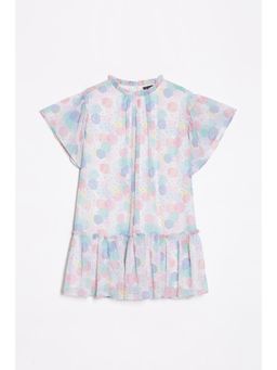 Allen Solly - Girls Multi Dots Regular Fit Casual Knee Dress