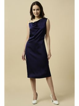 Allen Solly - Women Navy Solid Party Midi Dress