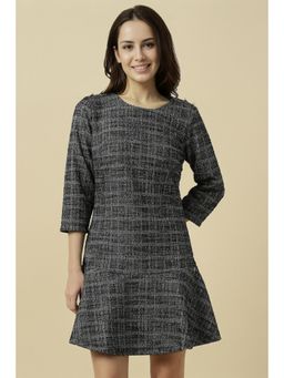 Allen Solly - Women Grey Textured Formal Mini Dress
