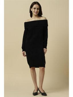 Allen Solly - Women Black Solid Party Knee Dress
