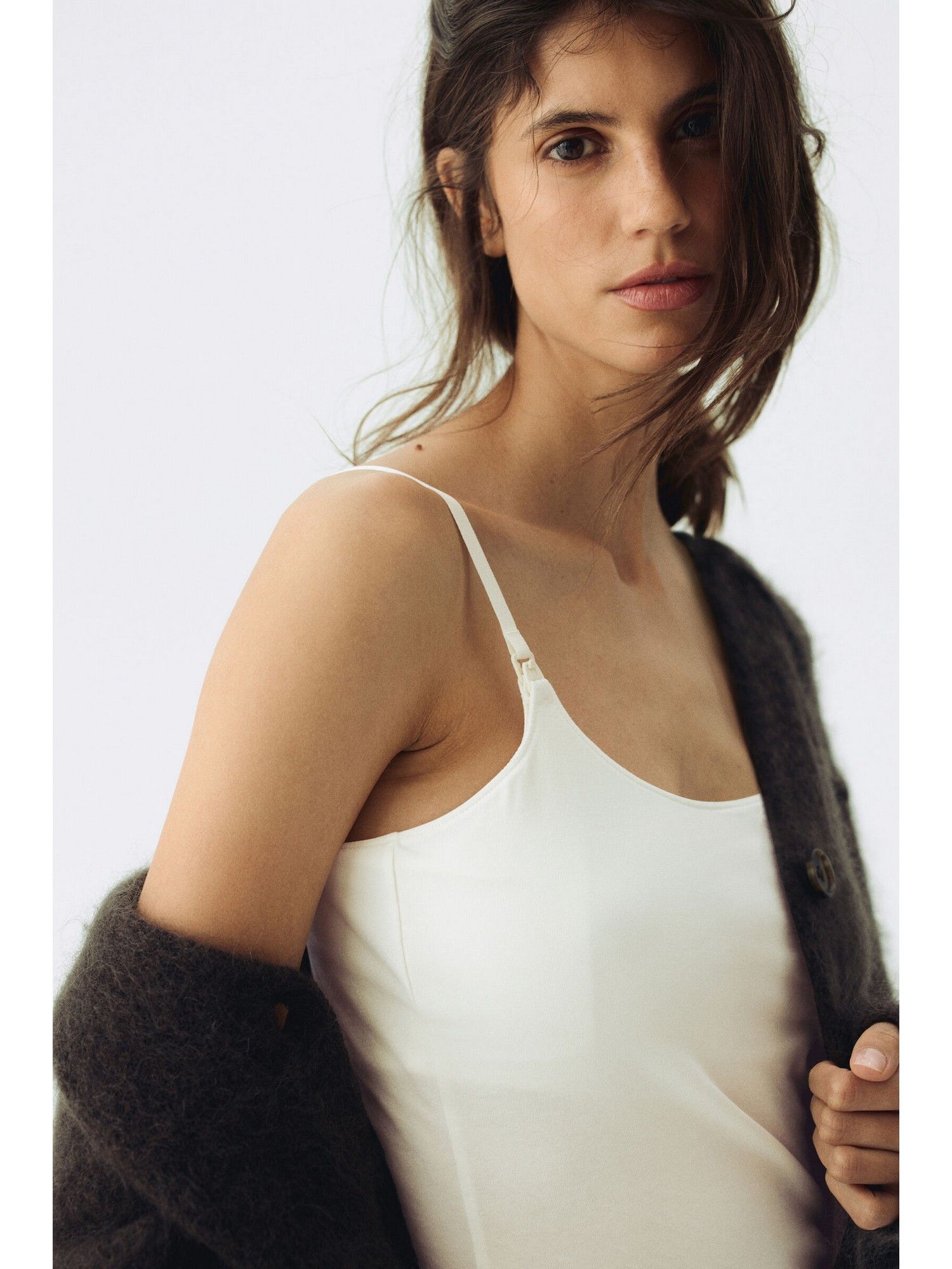 h&m Women White MAMA 3-pack nursing strappy tops-picture-14