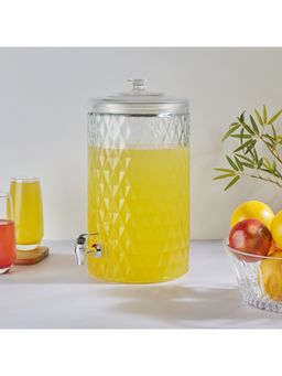 HomeTown - Fiesta Glass Round Dispenser 7.8 Ltr In Transparent Colour