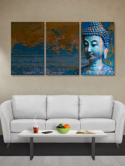 999Store - Buddha Portrait Blended With An Scenic Background Multi-Panel Wall Art (Pack of 3)