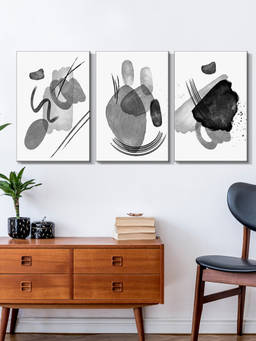 999Store - Minimalist Botanical Shapes On A Clean Background Multi-Panel Wall Art (Pack of 3)