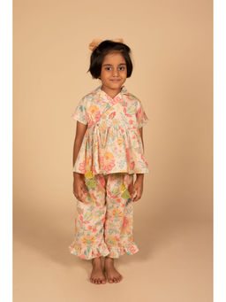 Poochkie - Iris Multi-Color Floral Printed Co-Ord (Set of 2)