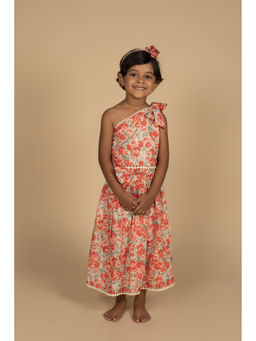 Poochkie - Rosie One Shoulder Tie-Up Choli and Lehenga (Set of 2)