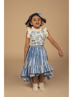 Poochkie - Dye for You Embroidered Skirt and Top (Set of 2)