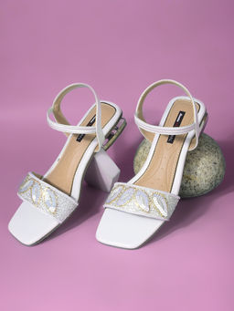 Bata - White Womens Low Platform Sandals