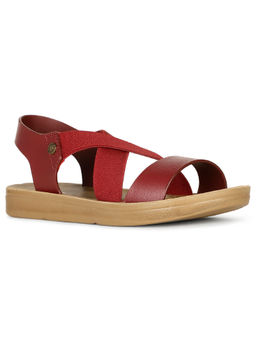 Bata - Red Womens Low Platform Sandals