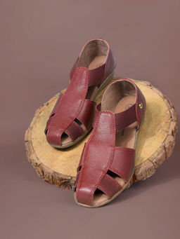 Hush Puppies - Red Womens Low Wedge Sandals