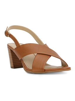 Hush Puppies - Tan Womens Block Sandals Heels