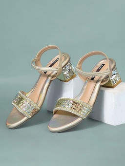 Bata - Green Womens Block Sandals Heels