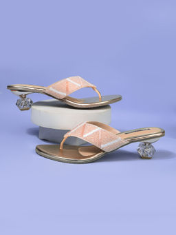 Bata - Pink Womens Stylish and Comfortable Sandals Heels