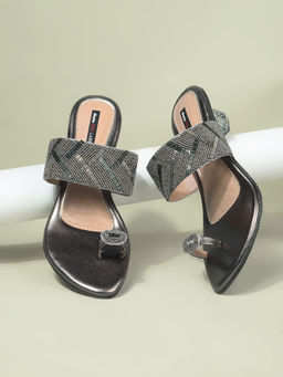 Bata - Black Womens Stylish and Comfortable Sandals Heels