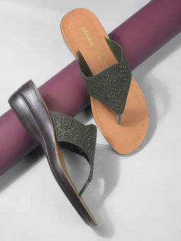 Bata - Black Stylish Wedge Heels for Women