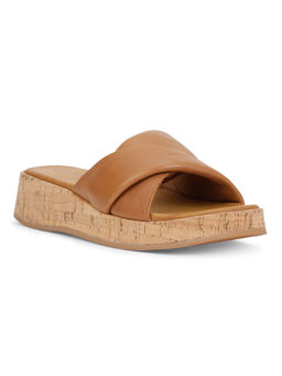 Hush Puppies - Tan Womens Platform Sandals