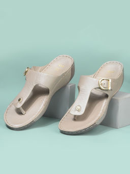 Scholl - White Womens Wedge Sandals