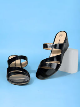 Hush Puppies - Black Womens Wedge Heels