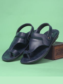 Bata - Blue Mens Toe Ring Sandals