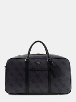 Guess - Black Pu Printed Men Duffle Bag