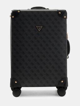 Guess - Black Pu Printed Women Luggage Bag