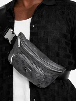 Guess - Grey Polyurethane Solid Men Sling Bag