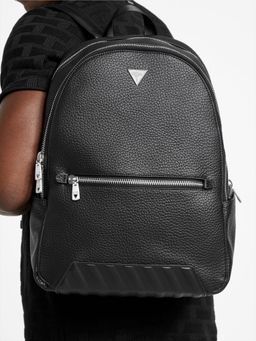 Guess - Black Polyurethane Solid Women Backpack
