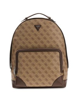 Guess - Beige Polyurethane Printed Men Backpack