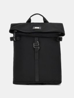 Guess - Black Polyamide Solid Men Backpack