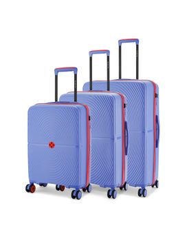 Nasher Miles - Bali Hard-Sided Polypropylene Luggage Bags - Navy Blue (S/M/L) (Pack of 3)