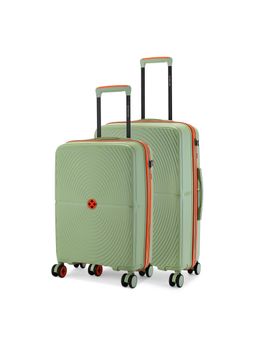 Nasher Miles - Bali Hard-Sided Polypropylene Luggage Bags - Olive (Pack of 2)