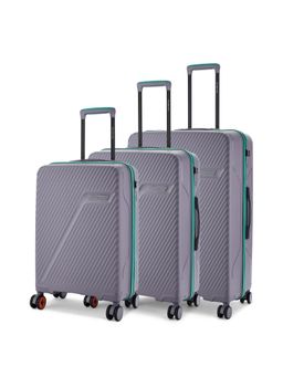 Nasher Miles - Montreal Hard-Sided Polypropylene Luggage Bags - Grey (S/M/L) (Pack of 3)