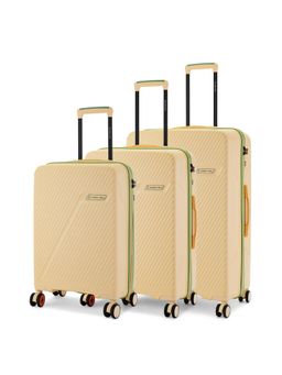 Nasher Miles - Montreal Hard-Sided Polypropylene Luggage Bags - Peach (S/M/L) (Pack of 3)