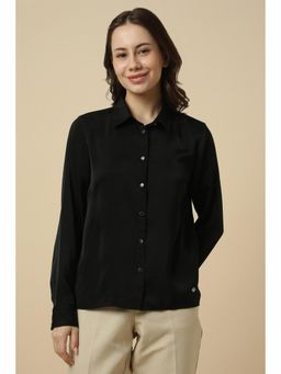 Allen Solly - Women Black Solid Long Sleeves Shirt