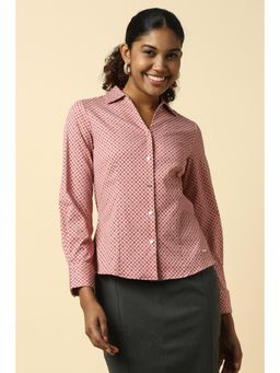 Allen Solly - Women Red Print Long Sleeves Shirt