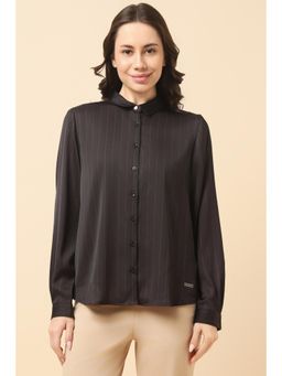 Allen Solly - Women Brown Stripe Long Sleeves Shirt