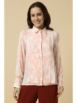 Allen Solly - Women Pink Print Long Sleeves Shirt