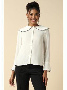 Allen Solly - Women White Solid Long Sleeves Shirt