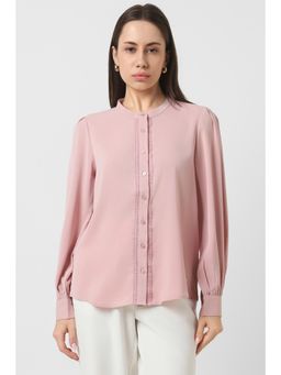 Van Heusen - Women Pink Solid Long Sleeves Formal Shirt