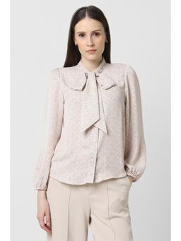 Van Heusen - Women Beige Print Long Sleeves Formal Shirt
