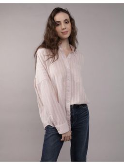 American Eagle - Women Purple Go Big Beach Shirt