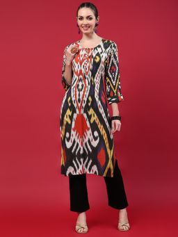 Shree - Women Rayon Multi-Color Print Kurta