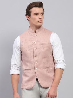 Monte Carlo - Pink Mandarin Neck Nehru Jacket