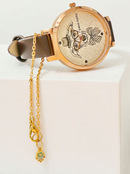 Pipa Bella by Nykaa Fashion - Gold-Plated CZ Studded Hamza Watch Charm