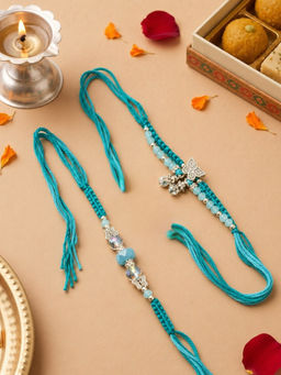 Niscka - Butterfly Bhaiya Bhabhi Rakhi Set (Pack of 2)