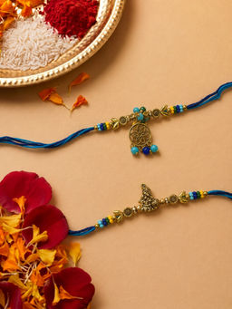 Niscka - Krishna Bhaiya Bhabhi Rakhi Set (Pack of 2)