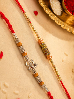 Niscka - Red Beaded Rakhis (Pack of 2)