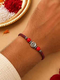 Niscka - Red Stone Studded Rakhis (Pack of 2)