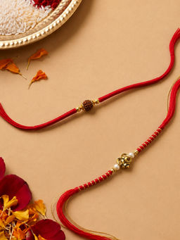 Niscka - Red Beaded Rakhis (Pack of 2)