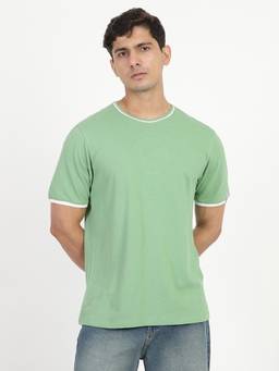 Ben Sherman - Mint Green Solid Mod Cotton T-Shirt